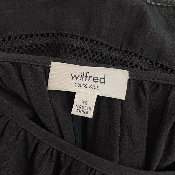 WILFRED BLACK SILK TANK TOP (XS)