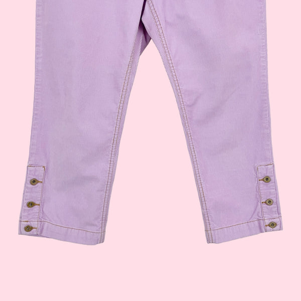 STAR POCKET LAVENDER CORDUROY CAPRIS (M)