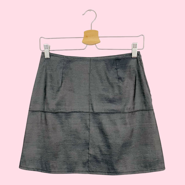 DARK GRAY METALLIC MINI SKIRT (25/26)