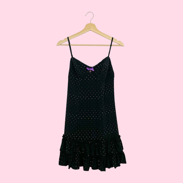 VICTORIA'S SECRET POLKA DOT RUFFLE LINGERIE DRESS (36B)