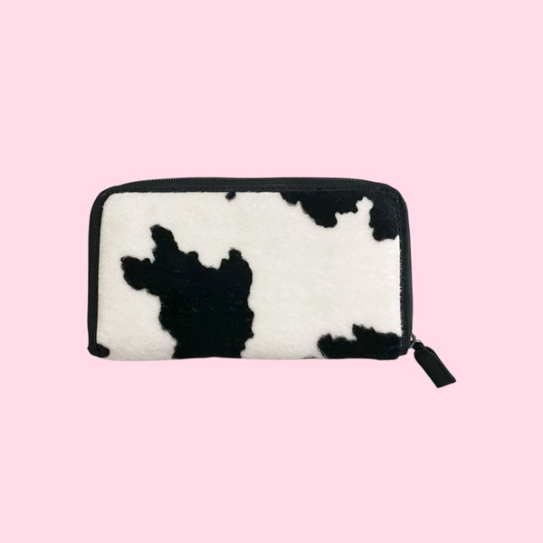 XOXO FUZZY COW WALLET