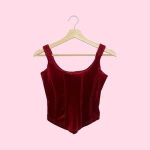 FREDERICK'S RED VELVET TANK (XS/S)