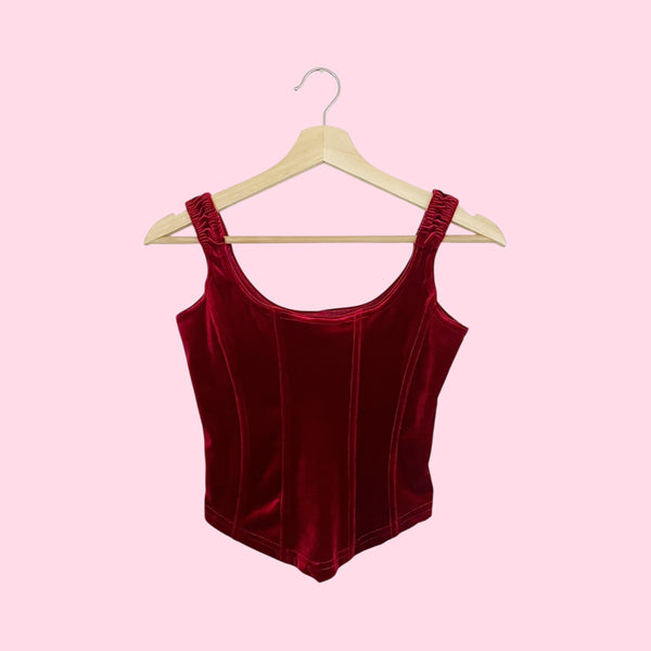 FREDERICK'S RED VELVET TANK (XS/S)