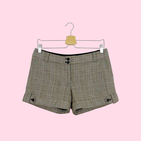 JUICY COUTURE PLAID WOOL SHORTS (6)