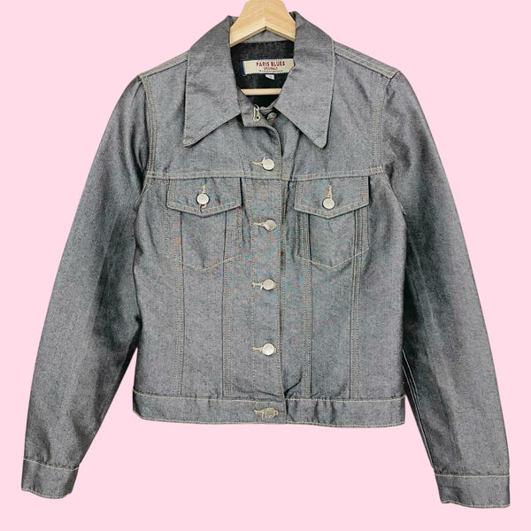 PARIS BLUES METALLIC BLUE DENIM JACKET (S)