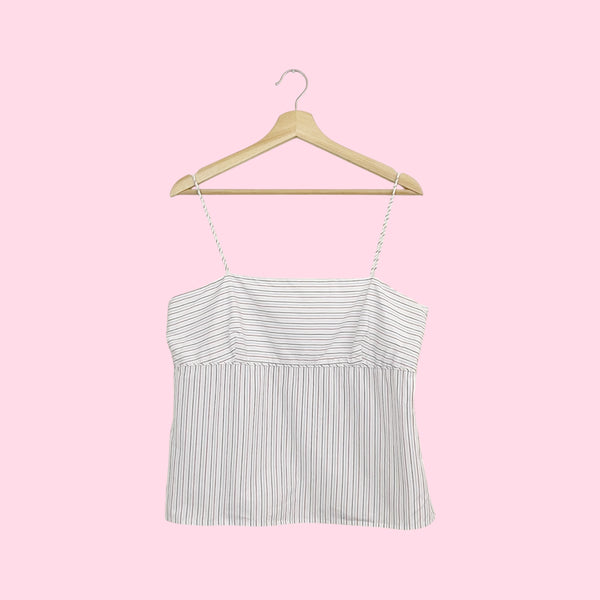 J.Crew Pinstripe Cotton Tank (L)