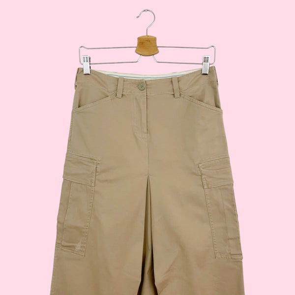 DKNY TAN CARGO MAXI SKIRT (S)