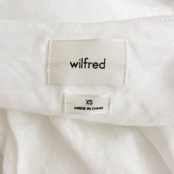 WILFRED WHITE MARTINI LINEN TOP (XS)