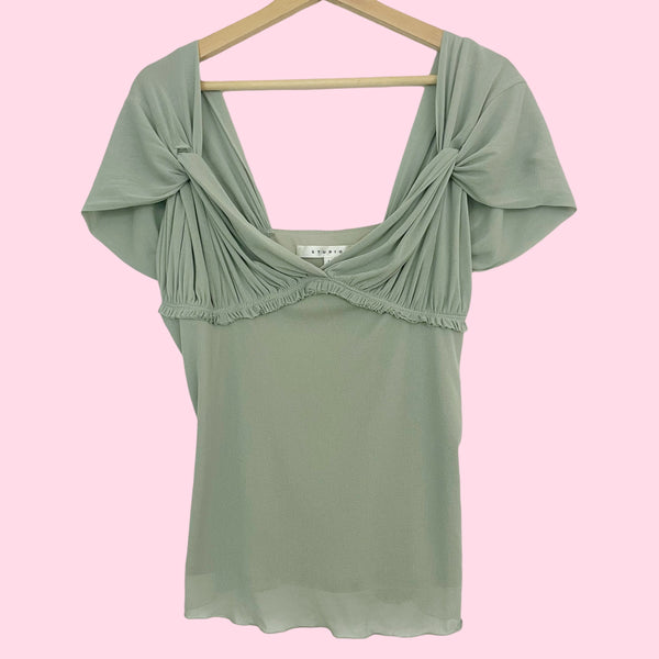 Sage Green Mesh Top (L)