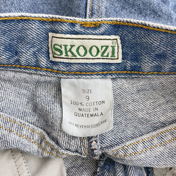 FLORAL EMBROIDERED DENIM SHORTS (27)