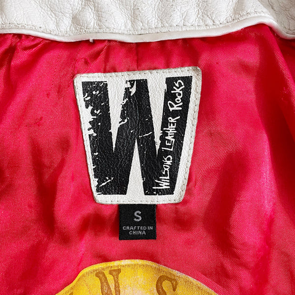 WILSON'S LEATHER GUNS N' ROSES CROPPED MOTO JACKET (S)