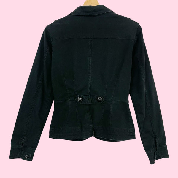 Y2K BLACK UTILITY JACKET (S)