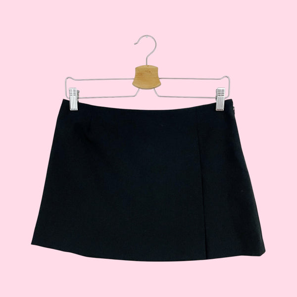 BLACK WOOL BLEND MICRO MINI SKIRT (6)
