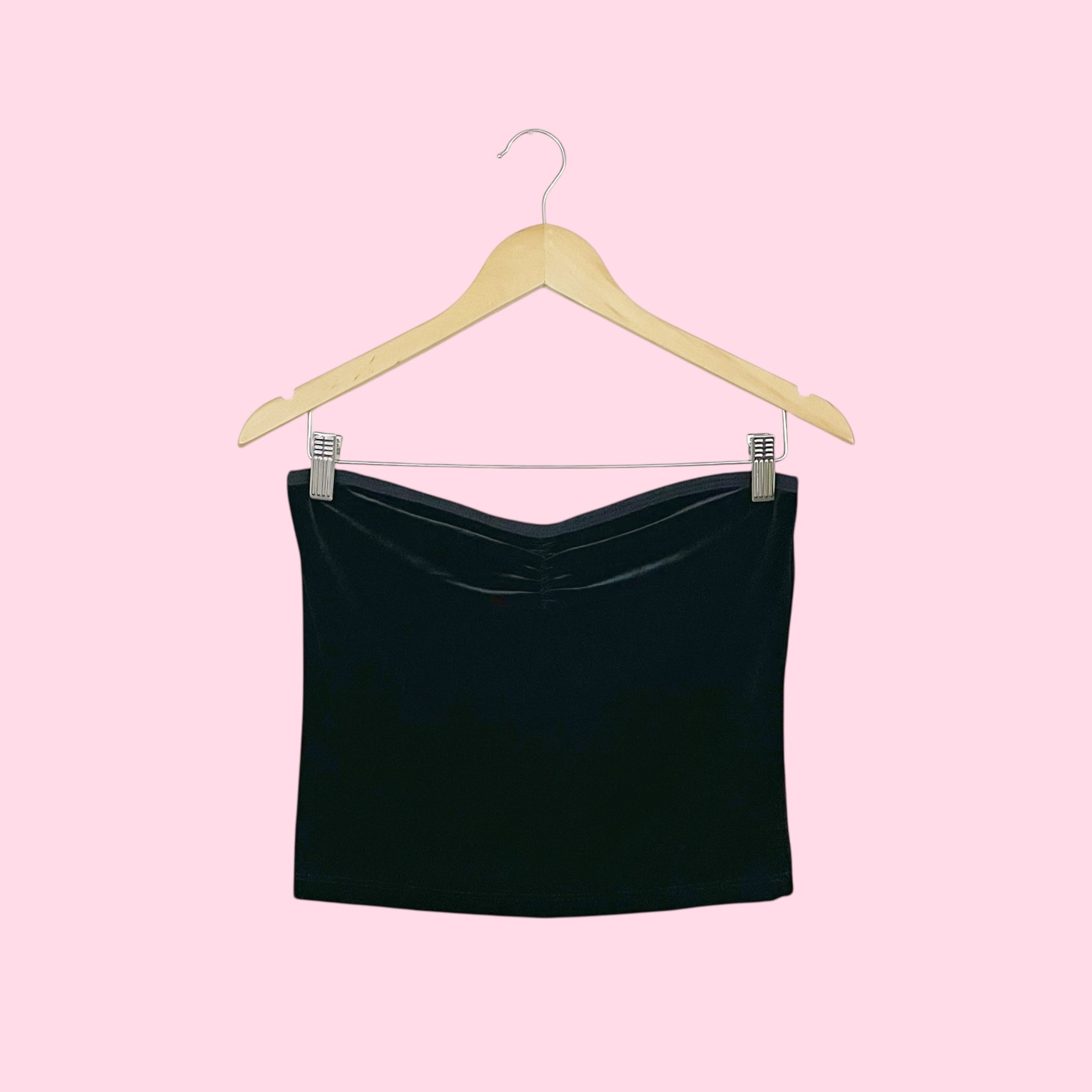 BLACK VELVET TUBE TOP (M)