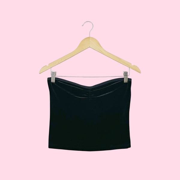 BLACK VELVET TUBE TOP (M)