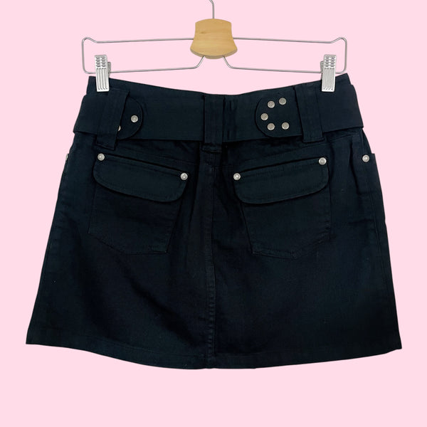 BLACK BELTED MINI SKIRT (5)