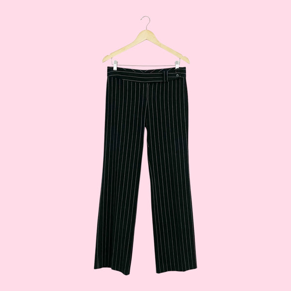 Y2K BLACK + PINK PINSTRIPE 2 PIECE SUIT (S)