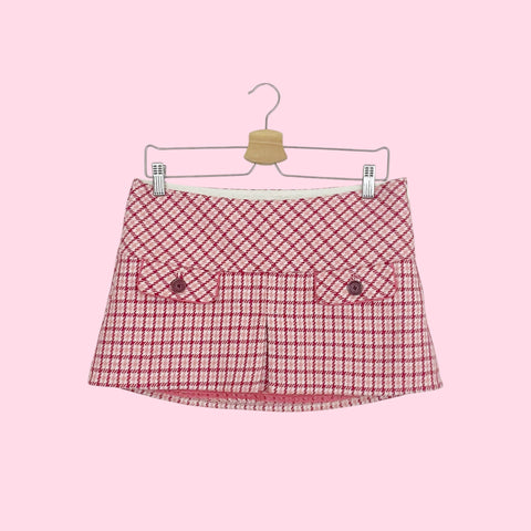 Y2K ABERCROMBIE PLAID WOOL LOW RISE MINI SKIRT (4)