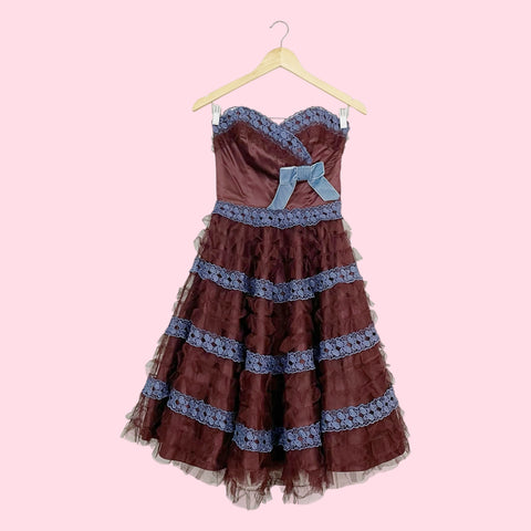 BETSEY JOHNSON EVENING TIERED CUPCAKE DRESS (0/2)