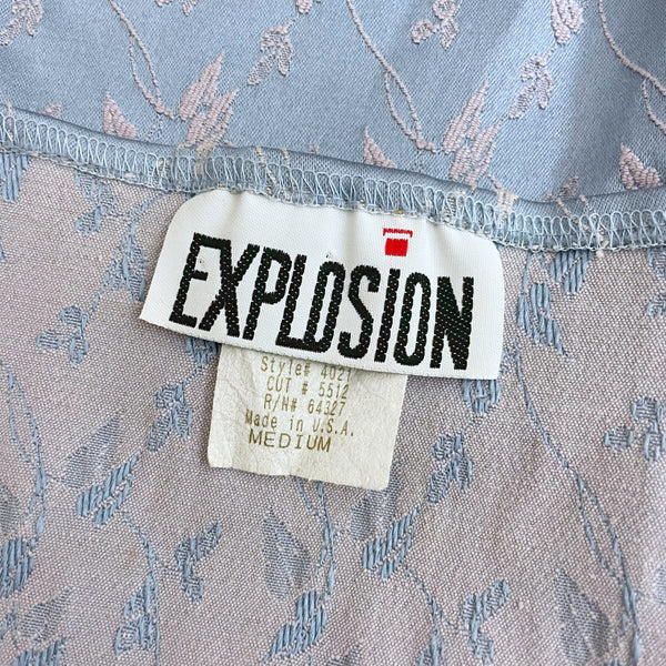 BLUE FLORAL JACQUARD TANK (M)