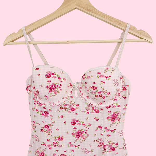 LIGHT PINK FLORAL BABYDOLL (S)