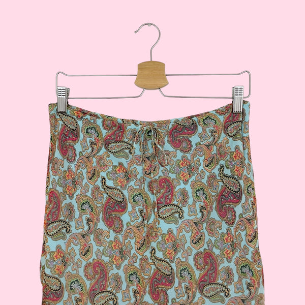 PAISLEY PRINT MIDI SKIRT (S)