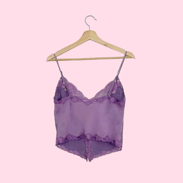 VICTORIA'S SECRET LAVENDER SILK TANK (S/M)