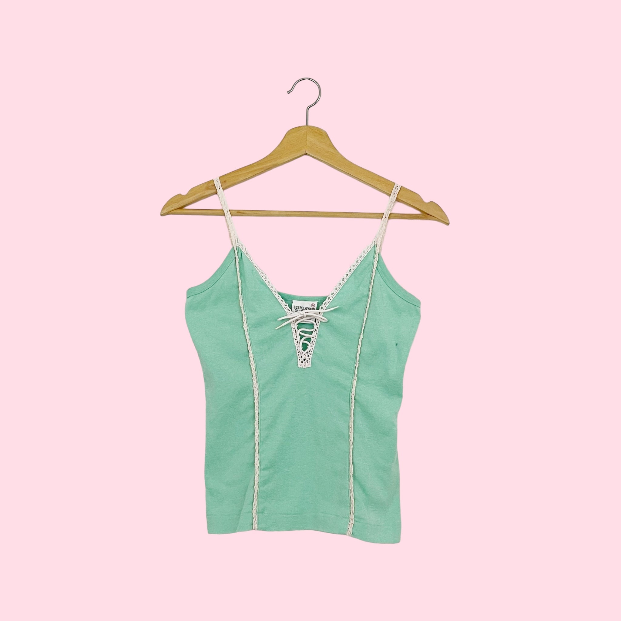 70S MINT LACE UP TANK (S/M)