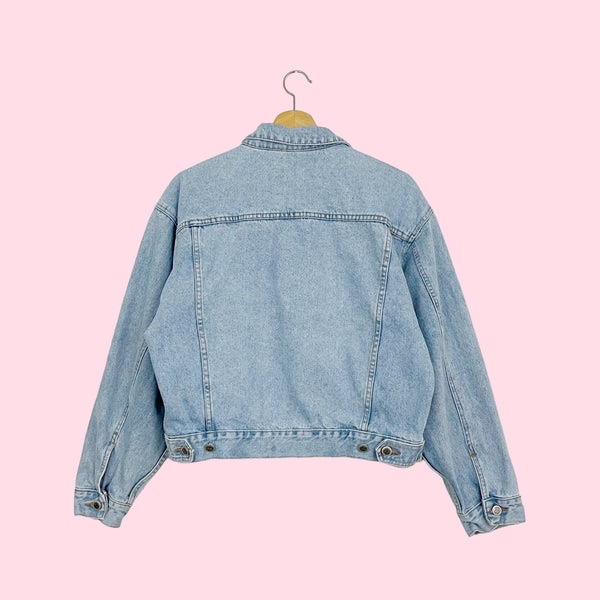 LIGHT WASH DENIM JACKET (L)