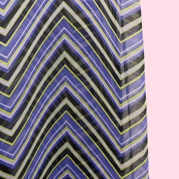 BETSEY JOHNSON SILK CHEVRON MIDI DRESS (6)