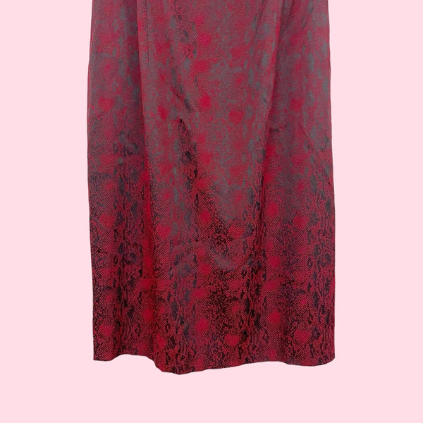 RED SNAKE PRINT MIDI DRESS (4)