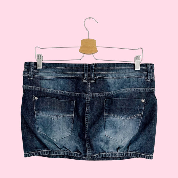 Y2K Denim Bubble Mini Skirt (10)