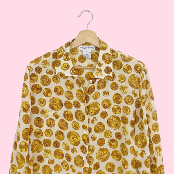 GOLD COIN SILK BLOUSE (10)
