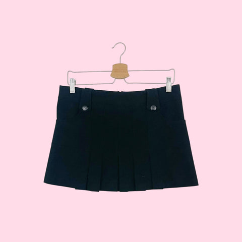 BLACK PLEATED MINI SKIRT (4)