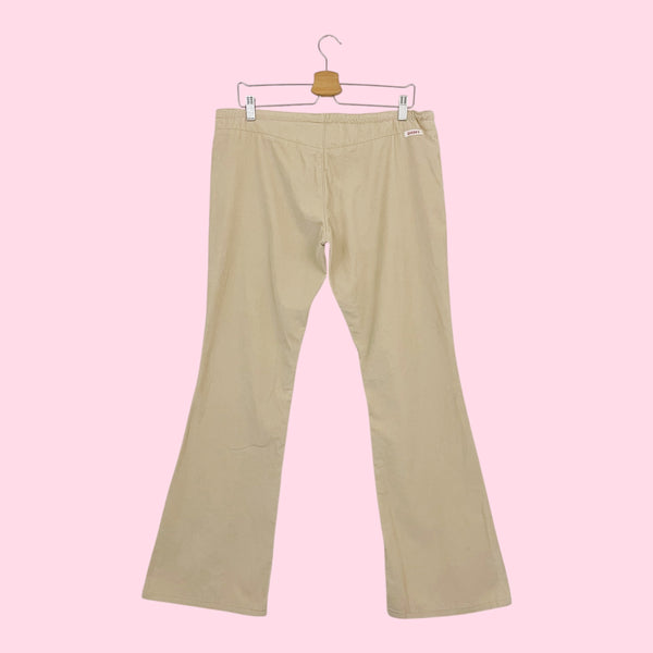 GUESS CORDUROY LOW RISE DRAWSTRING PANTS (L)