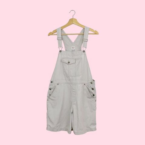 TAN COTTON OVERALL SHORTS (M)