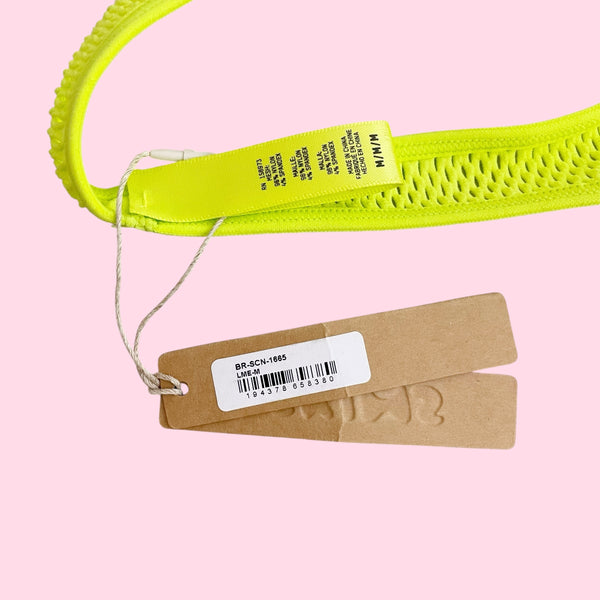 SKIMS PERFORATED SEAMLESS SKIMPY SCOOP BRALETTE - LIME (M)