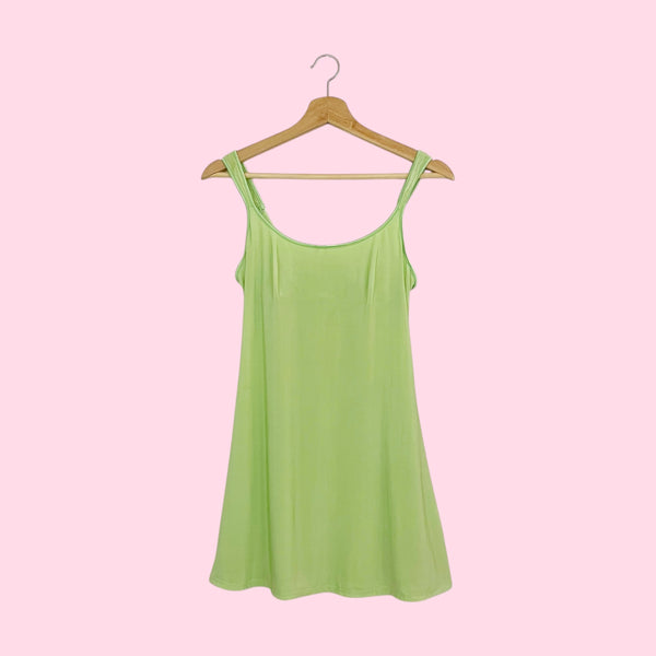 Lime Spandex Slip Dress (S)