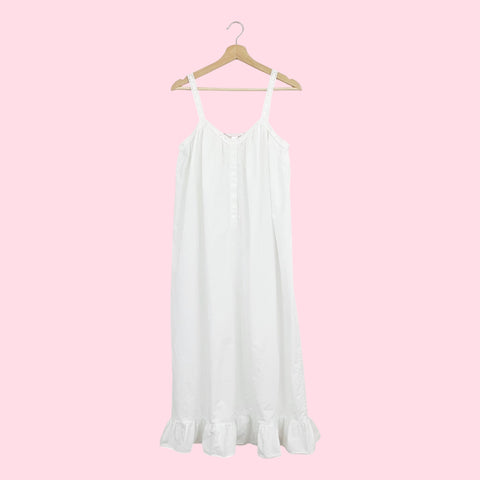 VICTORIA'S SECRET WHITE COTTON MAXI DRESS (S)