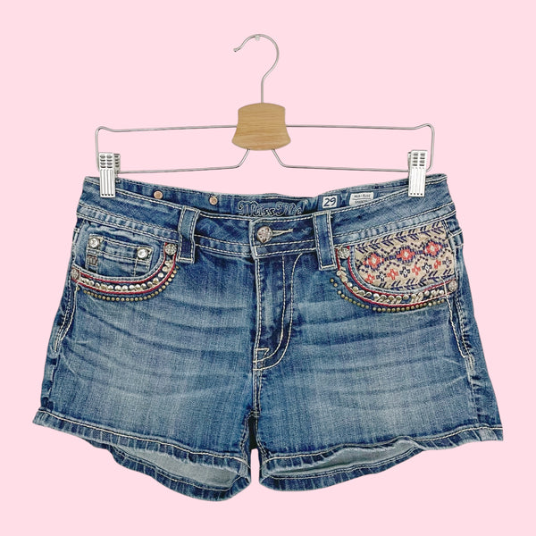 MISS ME STUDDED EMBROIDERED SHORTS (29)