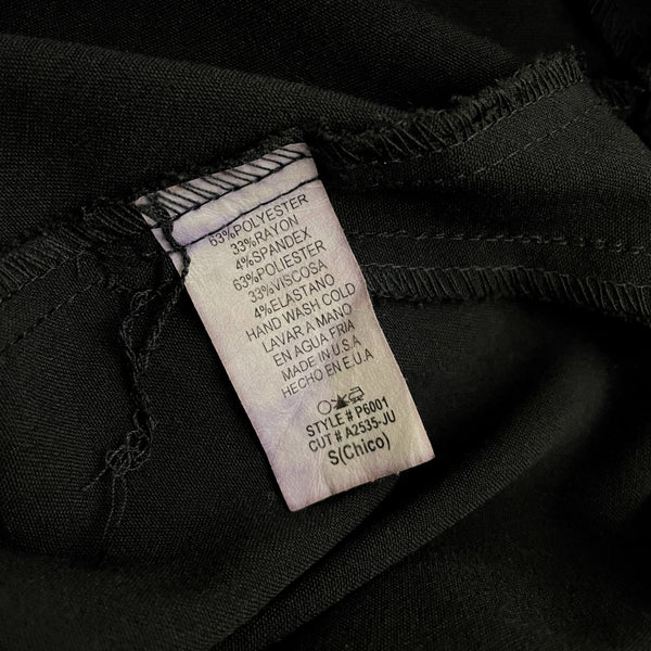 BLACK LOW RISE OFFICE PANTS (S)