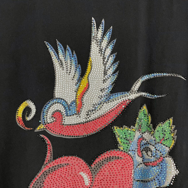 LA CULTURE RHINESTONE SWALLOW T SHIRT (M)