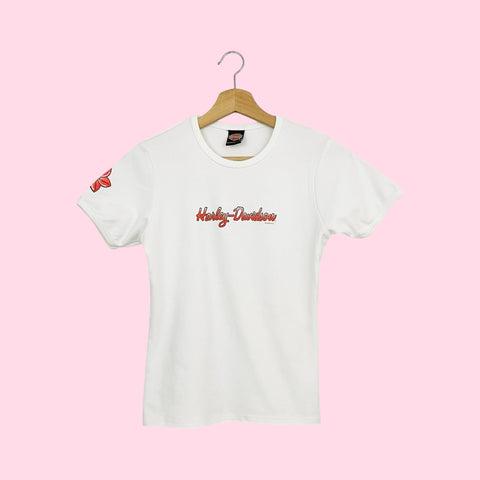 Y2K HARLEY DAVIDSON BABY TEE (M)