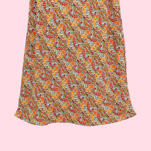 PASTEL PAISLEY MIDI SKIRT (XL/XXL)