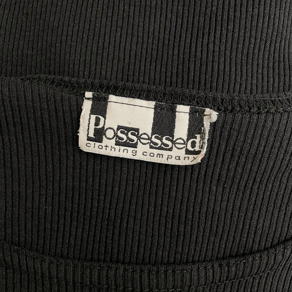 FLORAL RAYON MINI DRESS W/ RIBBED TOP (M)