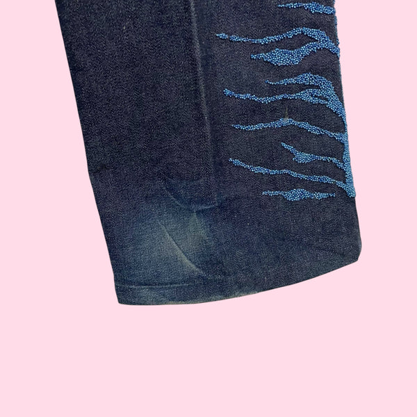 BEADED ZEBRA JEANS (2/4)