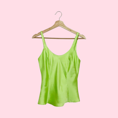 VICTORIA'S SECRET LIME SILK TANK (S)