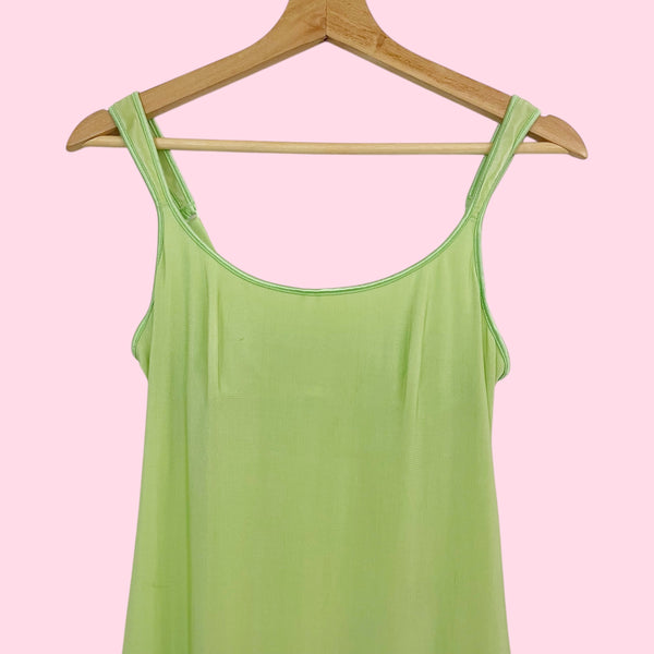 Lime Spandex Slip Dress (S)