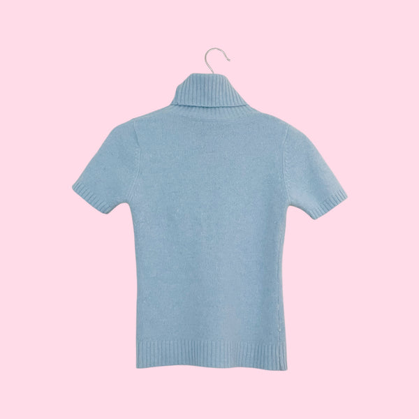 Light Blue Angora Blend Turtleneck (XS/S)