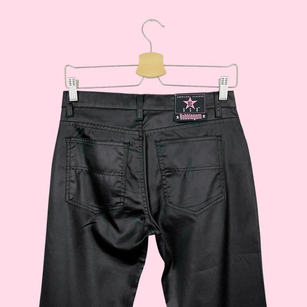 BUBBLEGUM BLACK SHINY PANTS (6)